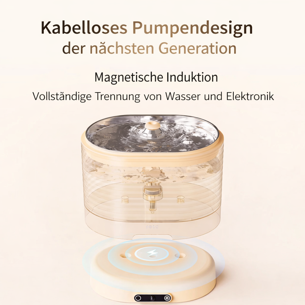 Intelligenter Trinkbrunnen für Hunde & Katzen – App-Überwachung, kabellos & ultraleise
